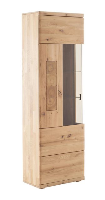 Empinio24 Vitrine Vitrine 1-türig, Breite 65 cm, Höhe 203 cm, Eiche massiv, günstig online kaufen