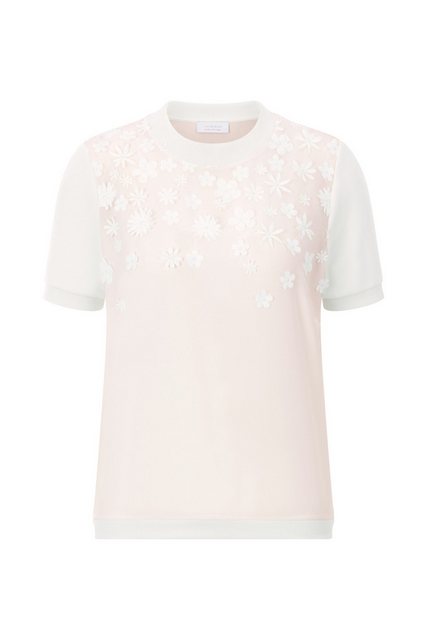 Rich & Royal Kurzarmhemd Knit Mat Mix T- Shirt with flower a 113 günstig online kaufen