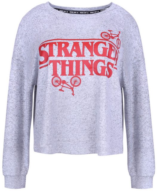 Sarcia.eu Langarmbluse Grauer Pullover aus Mischstoff STRANGER THINGS XL günstig online kaufen