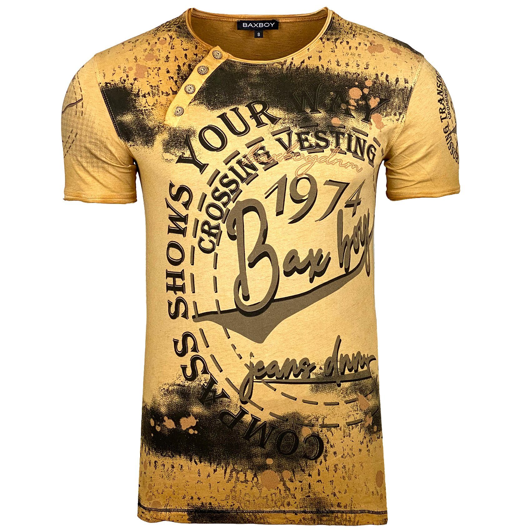 Baxboy T-Shirt Baxboy Herren Verwaschen Vintage günstig online kaufen