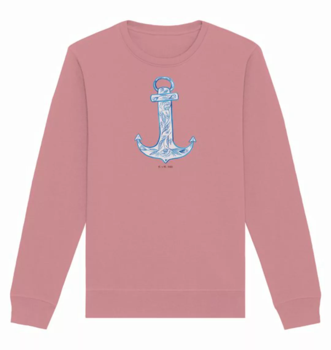 Mr. & Mrs. Panda Longpullover Größe S Anker Blau - Canyon Pink - Geschenk, günstig online kaufen