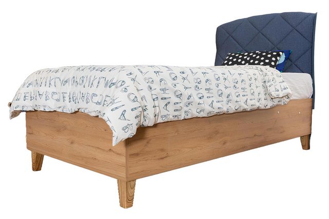 Xlmoebel Bett Luxuriöses Einzelbett für Kinderzimmer in Blau-Braun (1-tlg., günstig online kaufen