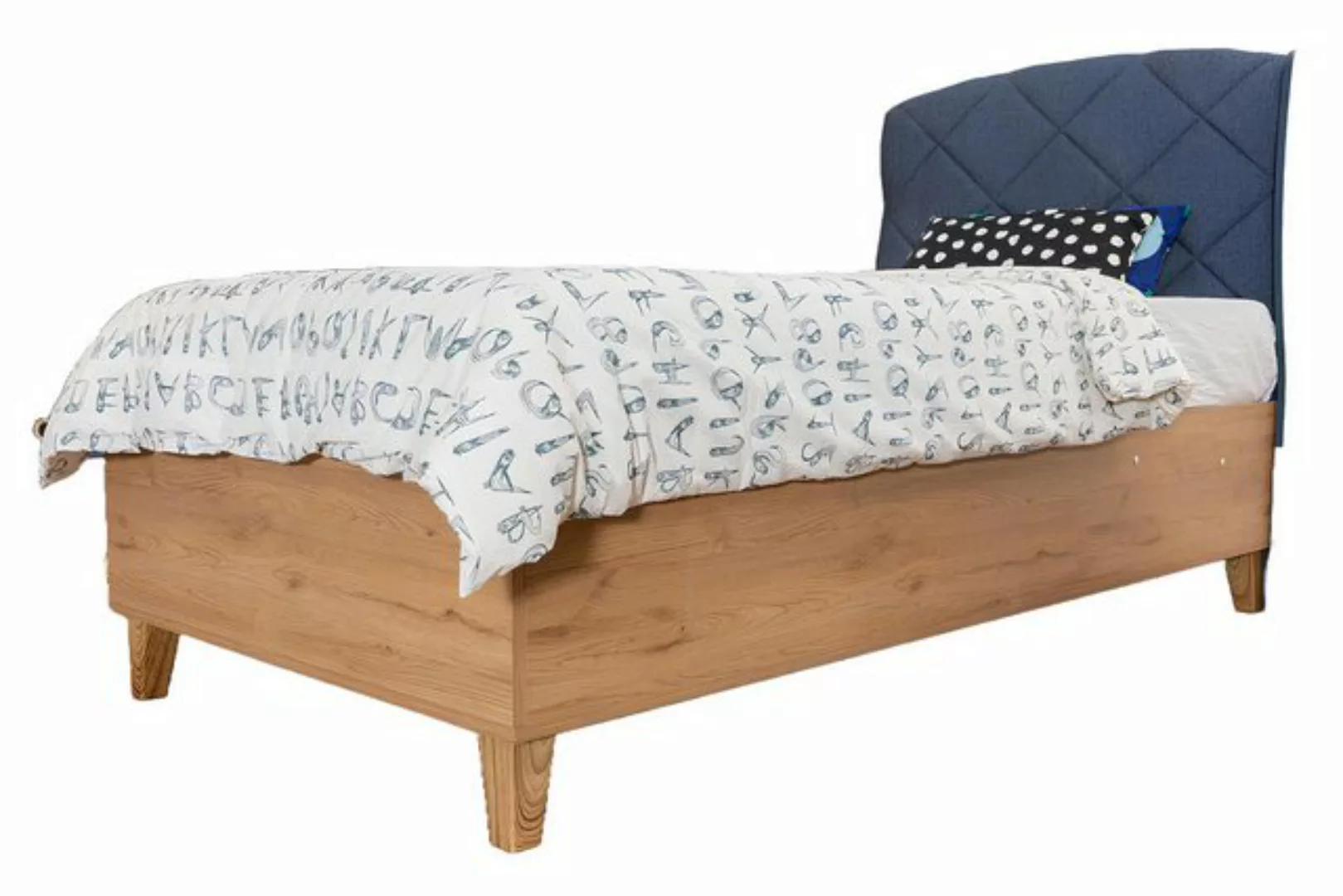 Xlmoebel Bett Luxuriöses Einzelbett für Kinderzimmer in Blau-Braun (1-tlg., günstig online kaufen