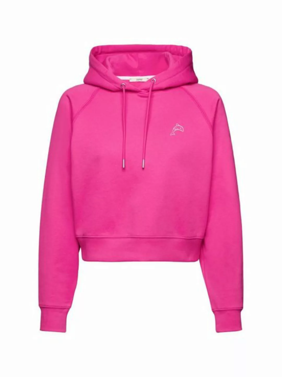 Esprit Sweatshirt Cropped-Hoodie mit Delfin-Logo (1-tlg) günstig online kaufen
