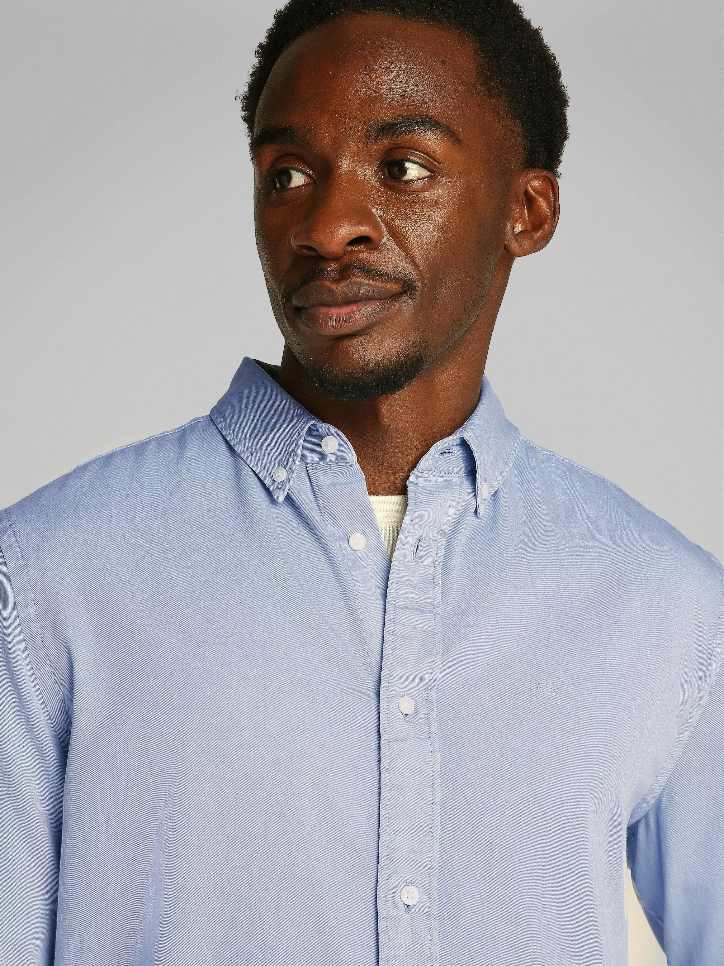 Calvin Klein Langarmhemd GARMENT DYED TWILL günstig online kaufen