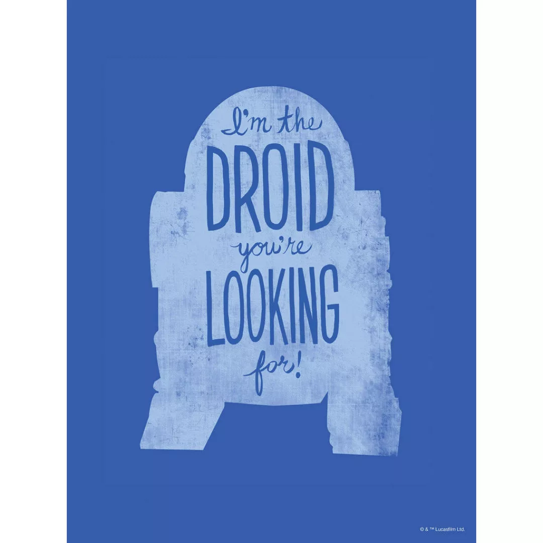 Komar Wandbild "Star Wars Silhouette Quotes R2D2", (1 St.), Kinderzimmer, S günstig online kaufen