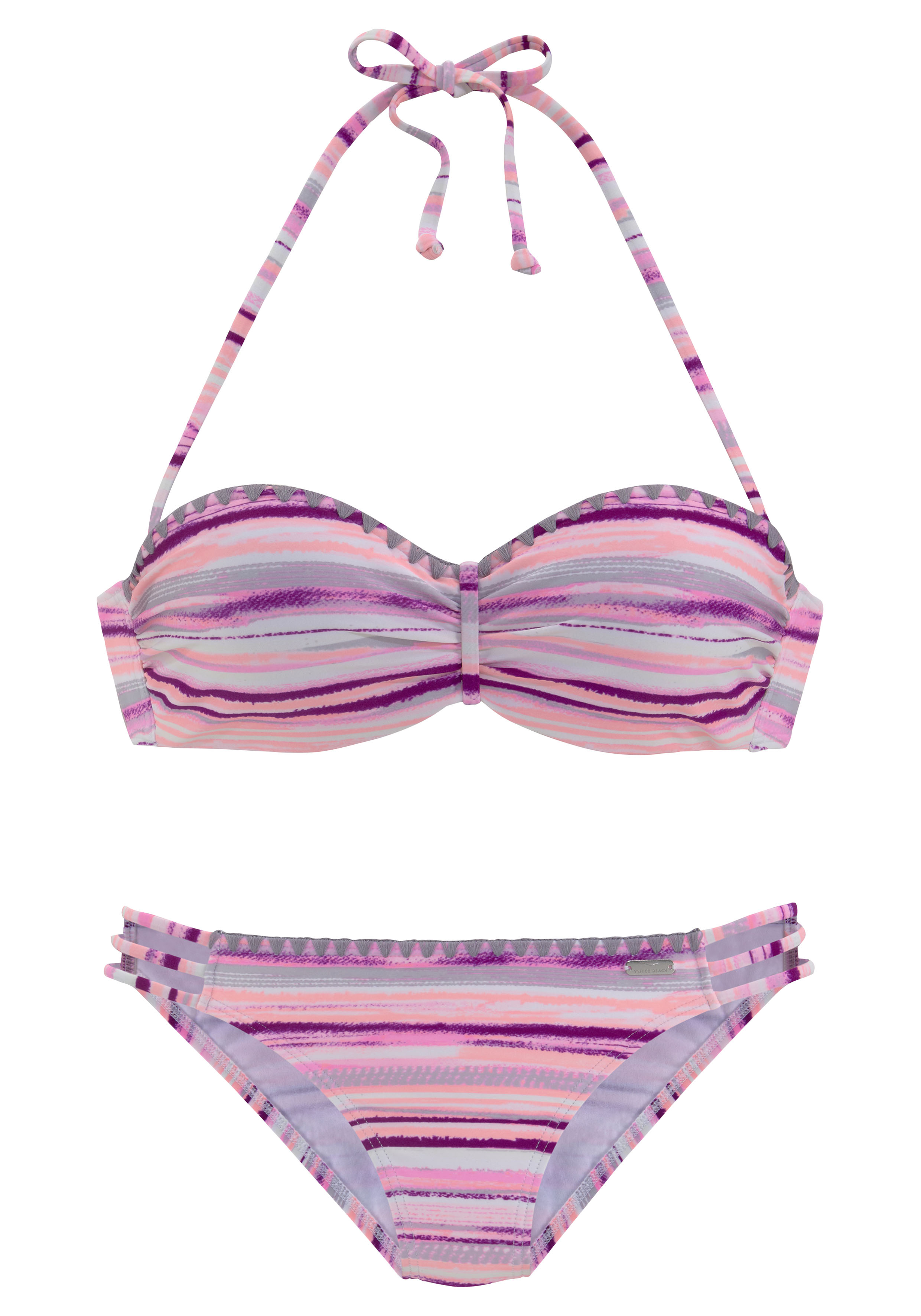 Venice Beach Bügel-Bandeau-Bikini, mit Häkelkanten günstig online kaufen
