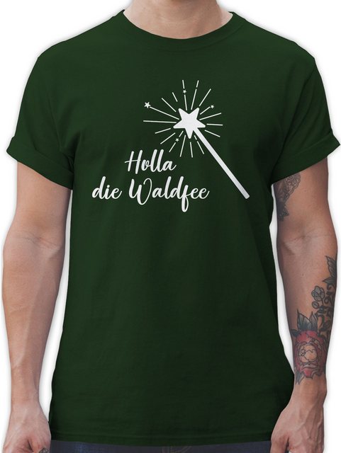 Shirtracer T-Shirt Holla die Waldfee Kostüm Lustige Sprüche Witziger Spruch günstig online kaufen