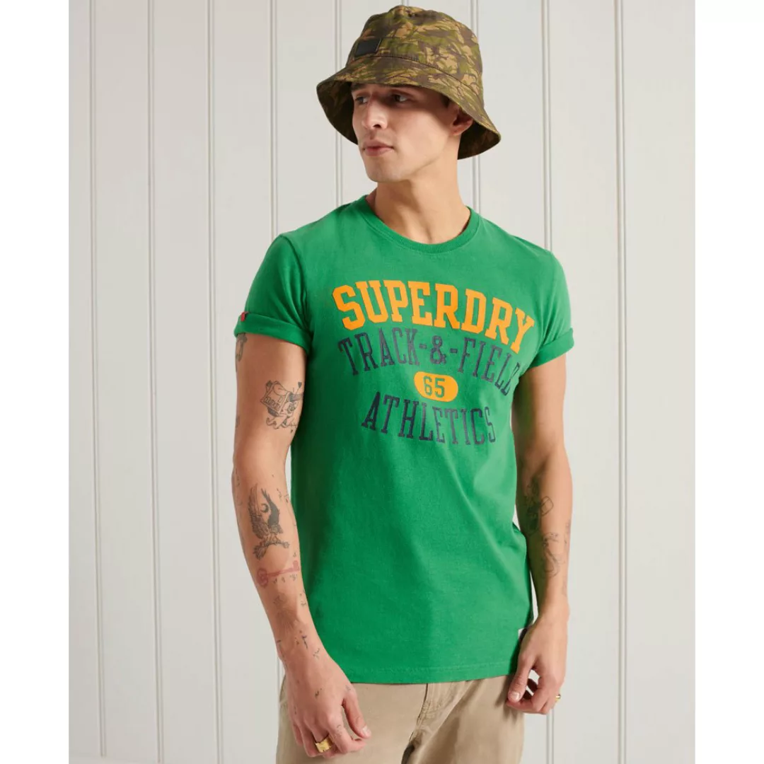 Superdry Track&field Graphic 185 Kurzarm T-shirt XL Oregon Green günstig online kaufen