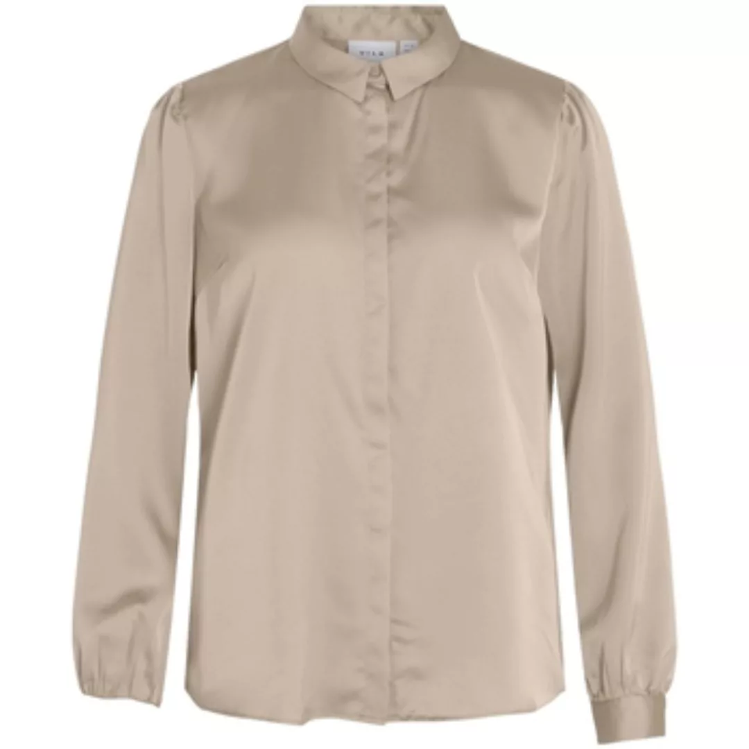 Vila  Blusen Noos Ellette Satin Shirt - Cement günstig online kaufen