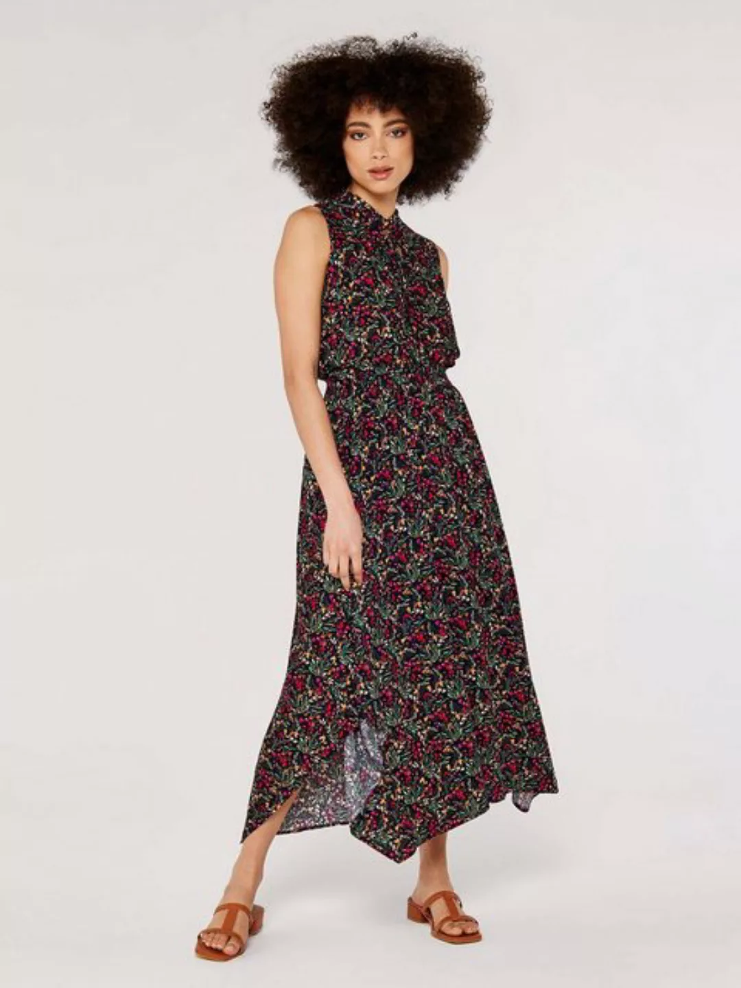 Apricot Sommerkleid Ab Floral Smock Hankyhem Dress, mit Schlüssellochaussch günstig online kaufen