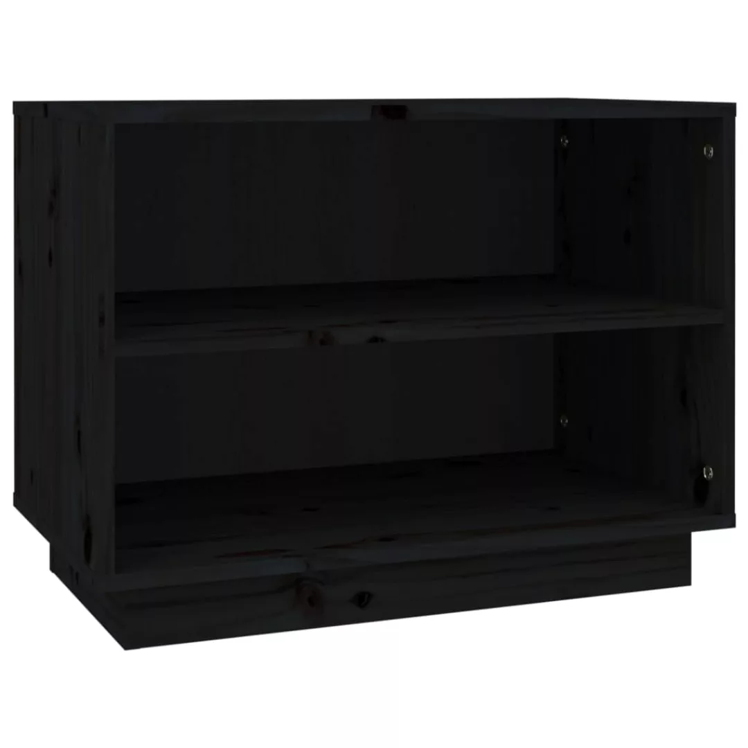 Vidaxl Schuhschrank Schwarz 60x34x45 Cm Massivholz Kiefer günstig online kaufen