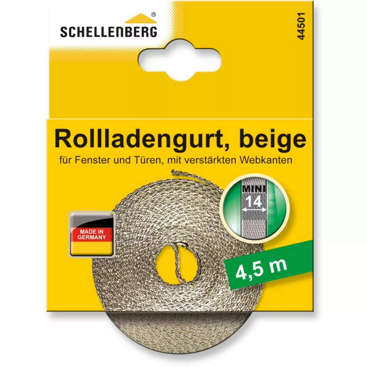 Schellenberg Rollladengurt Mini 14 mm 4,5 m Beige günstig online kaufen