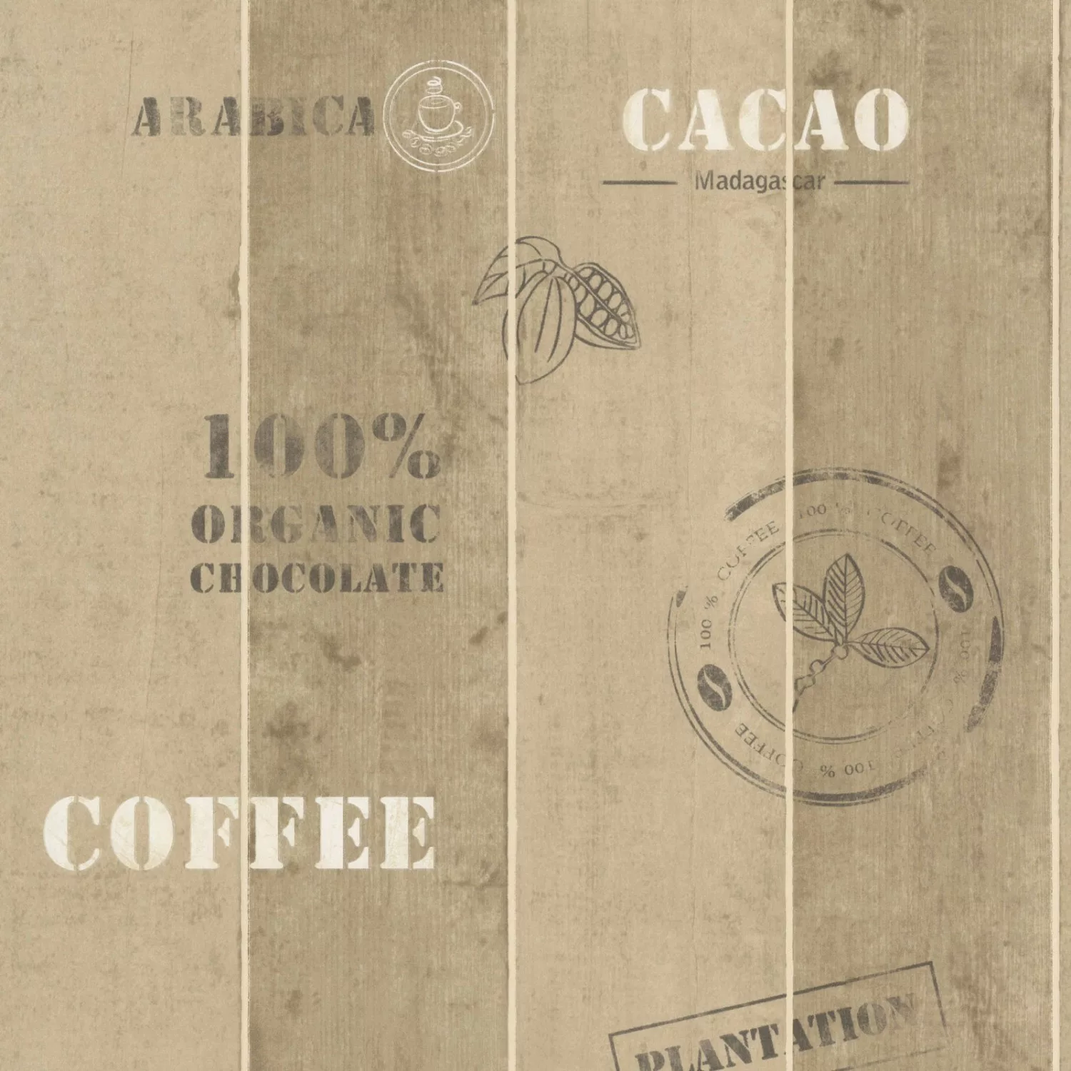 Bricoflor Kaffee Tapete in Holzoptik Vlies Küchentapete mit Holz Design Bei günstig online kaufen
