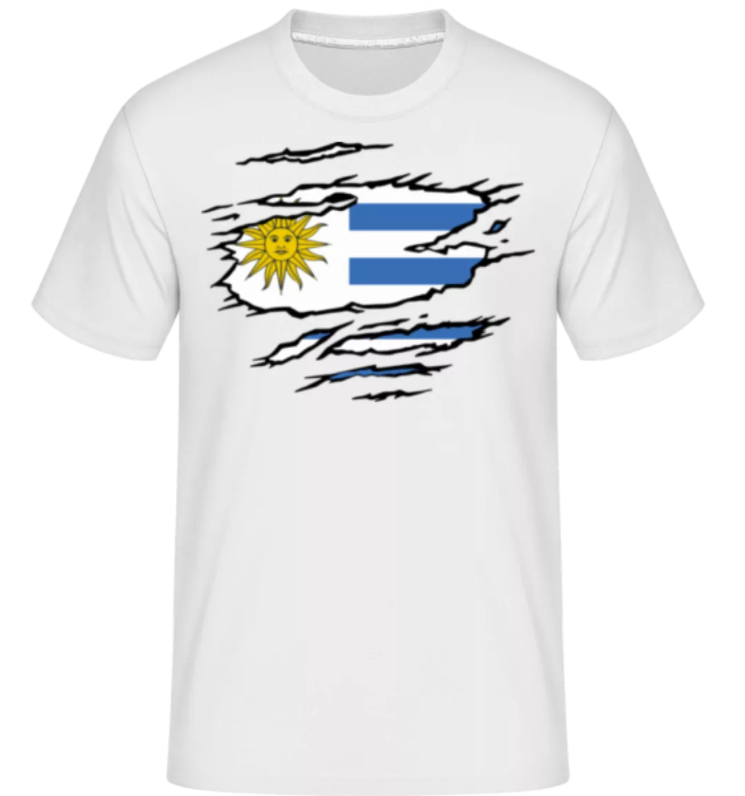Ripped Flag Uruguay · Shirtinator Männer T-Shirt günstig online kaufen