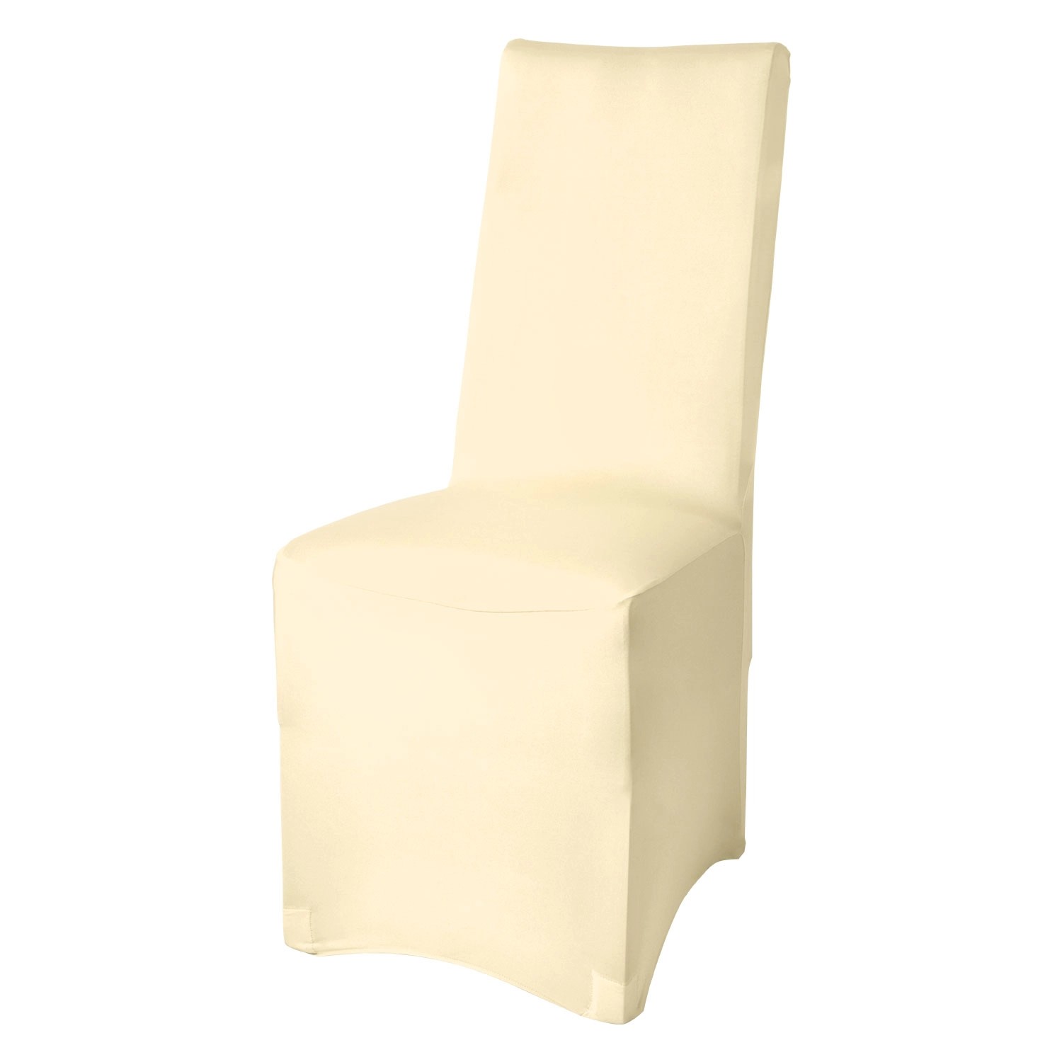 Beautissu Leona Stuhlhusse 95x45cm Creme Stretch Bankett günstig online kaufen