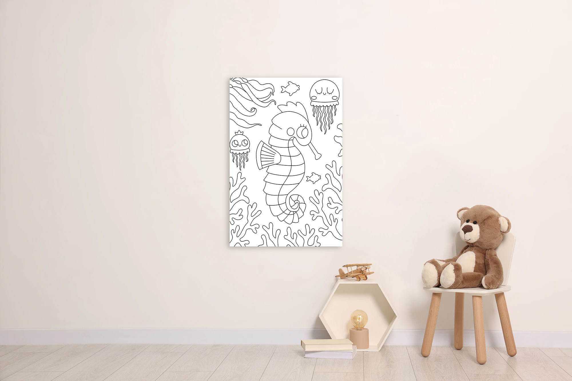 queence Bild "Seepferdchen und Quallen", Figuren-Fisch & Meeresfrüchte-klas günstig online kaufen