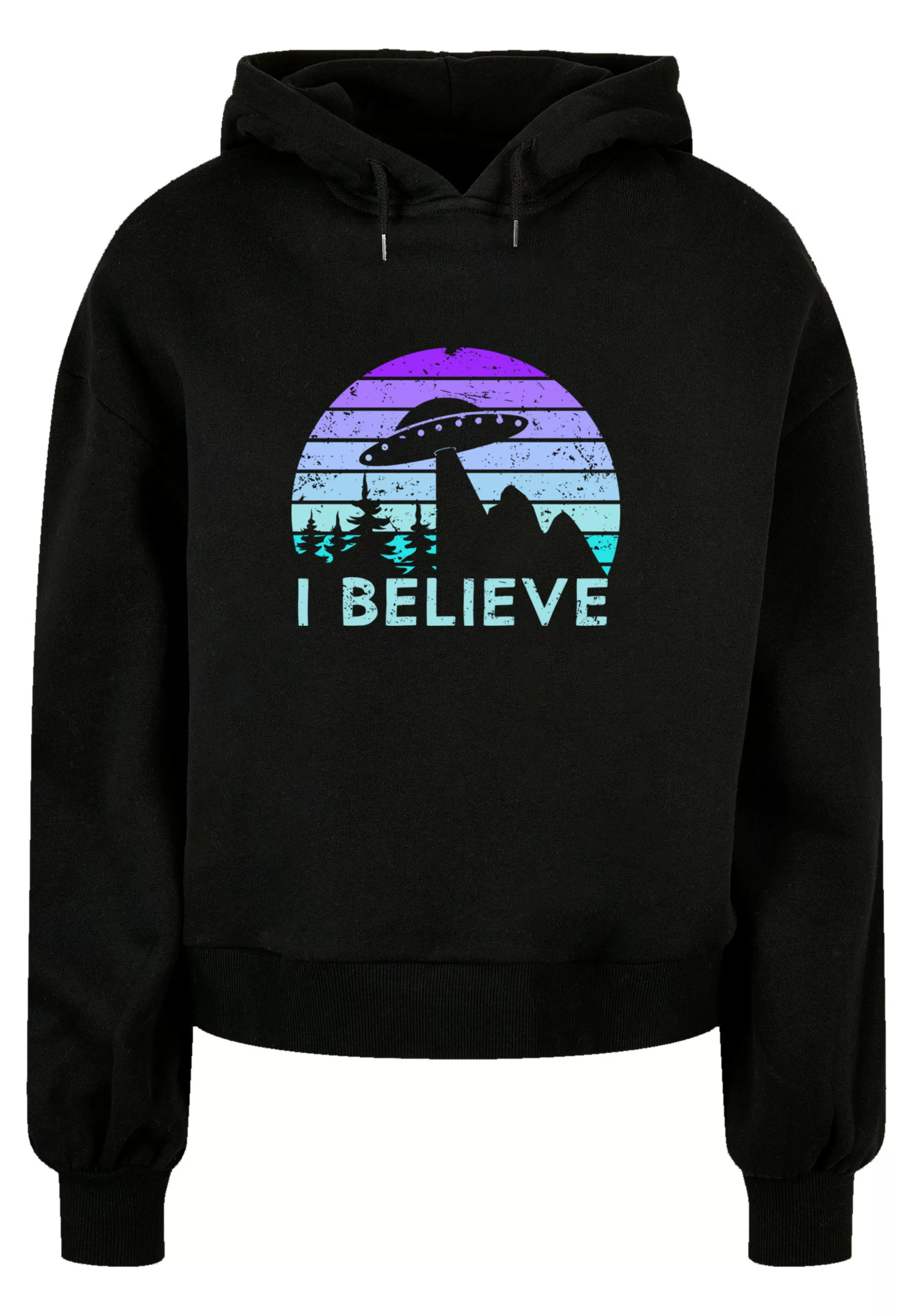 F4NT4STIC Sweatshirt "I BELIEVE UFO Alien Raumschiff Retro", Premium Qualit günstig online kaufen