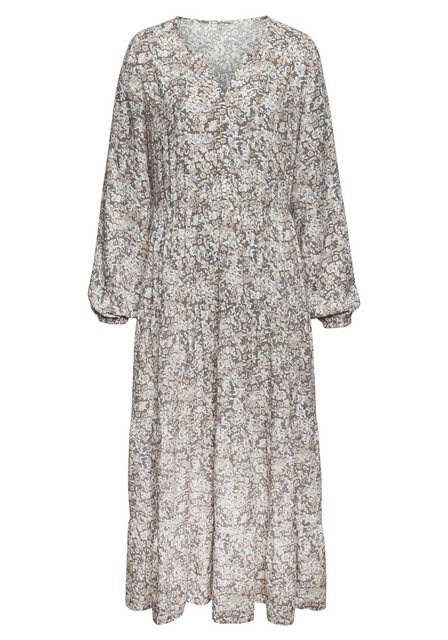 Vivance Maxikleid mit Alloverprint und Volants, langärmlig, Druckkleid, cas günstig online kaufen