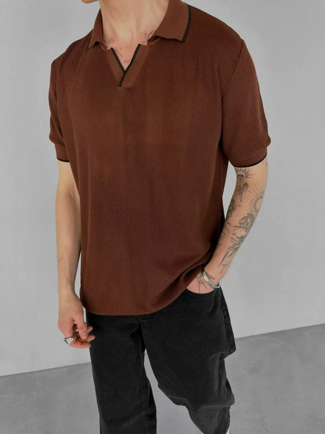 Abluka T-Shirt REGULAR FIT KNIT POLOSHIRT günstig online kaufen