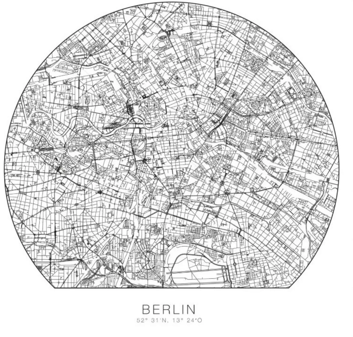 Wall-Art Wandtattoo "Wandaufkleber Berlin Stadtplan", (1 St.) günstig online kaufen