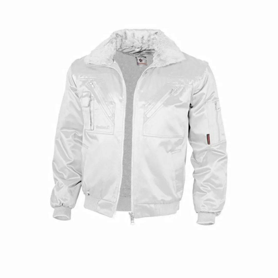 Qualitex Workwear Pilotenjacke Pilotenjacke einfarbig weiß, Gr. S günstig online kaufen