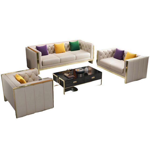 JVmoebel Sofa Sofagarnitur 3+2+1 Sitzer Set Design Sofa Polster Couchen, Ma günstig online kaufen