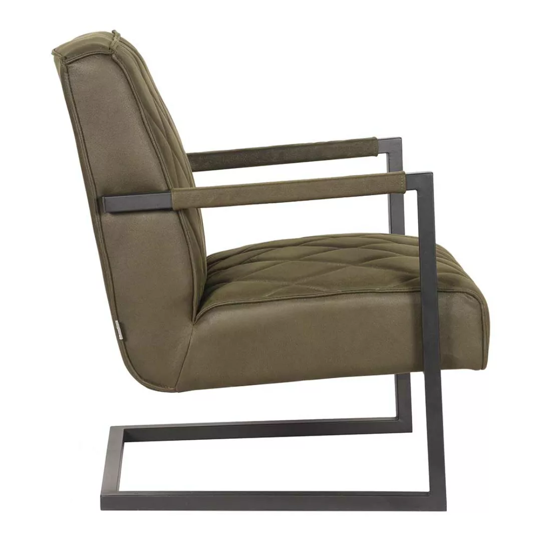 Microfaser Lounge Sessel in Olivgrün Wippfunktion günstig online kaufen