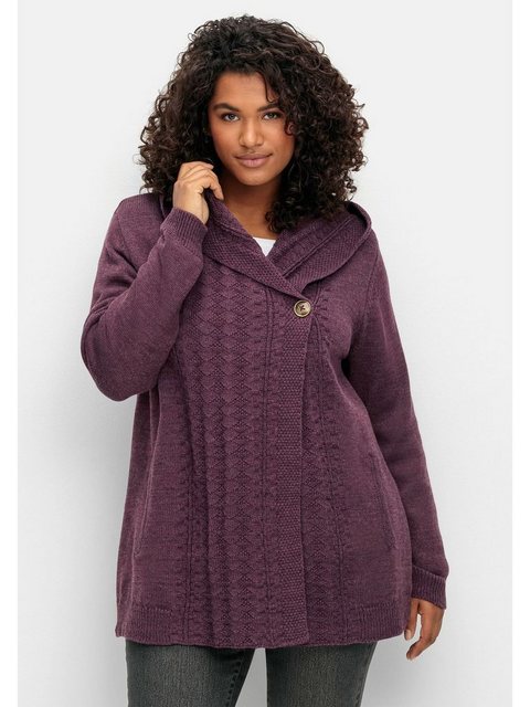 sheego by Joe Browns Cardigan "Große Größen", mit Kapuze und Knopfverschlus günstig online kaufen