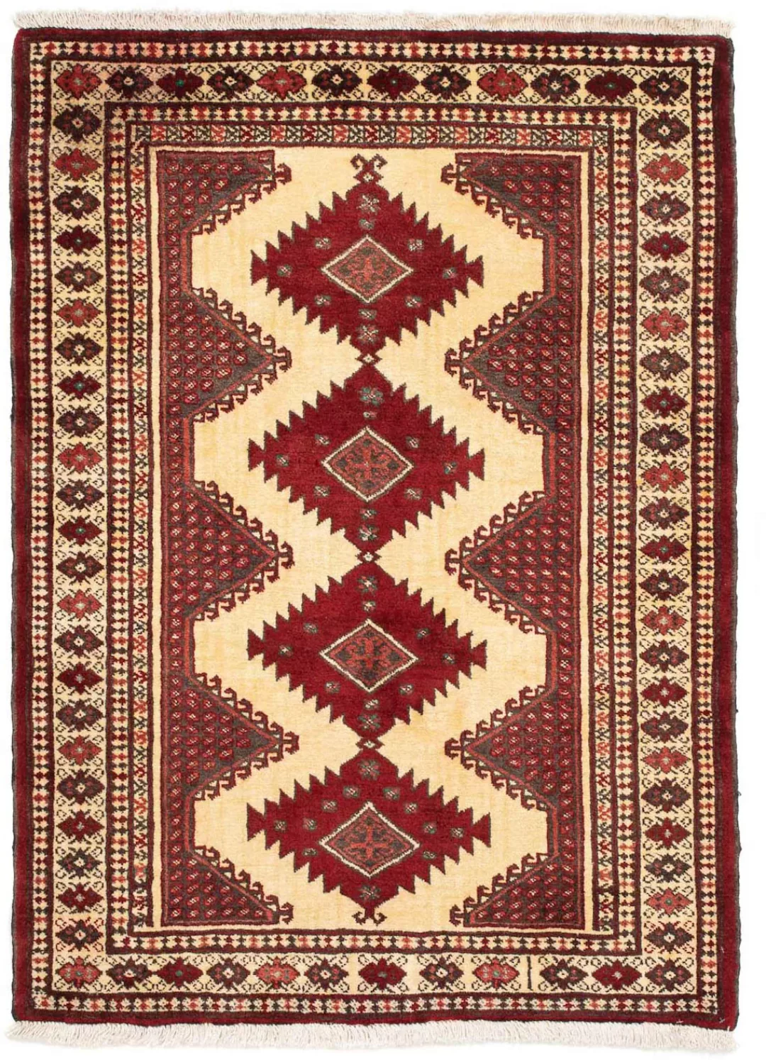 morgenland Wollteppich »Turkaman Medaillon 133 x 86 cm«, rechteckig, 6 mm H günstig online kaufen