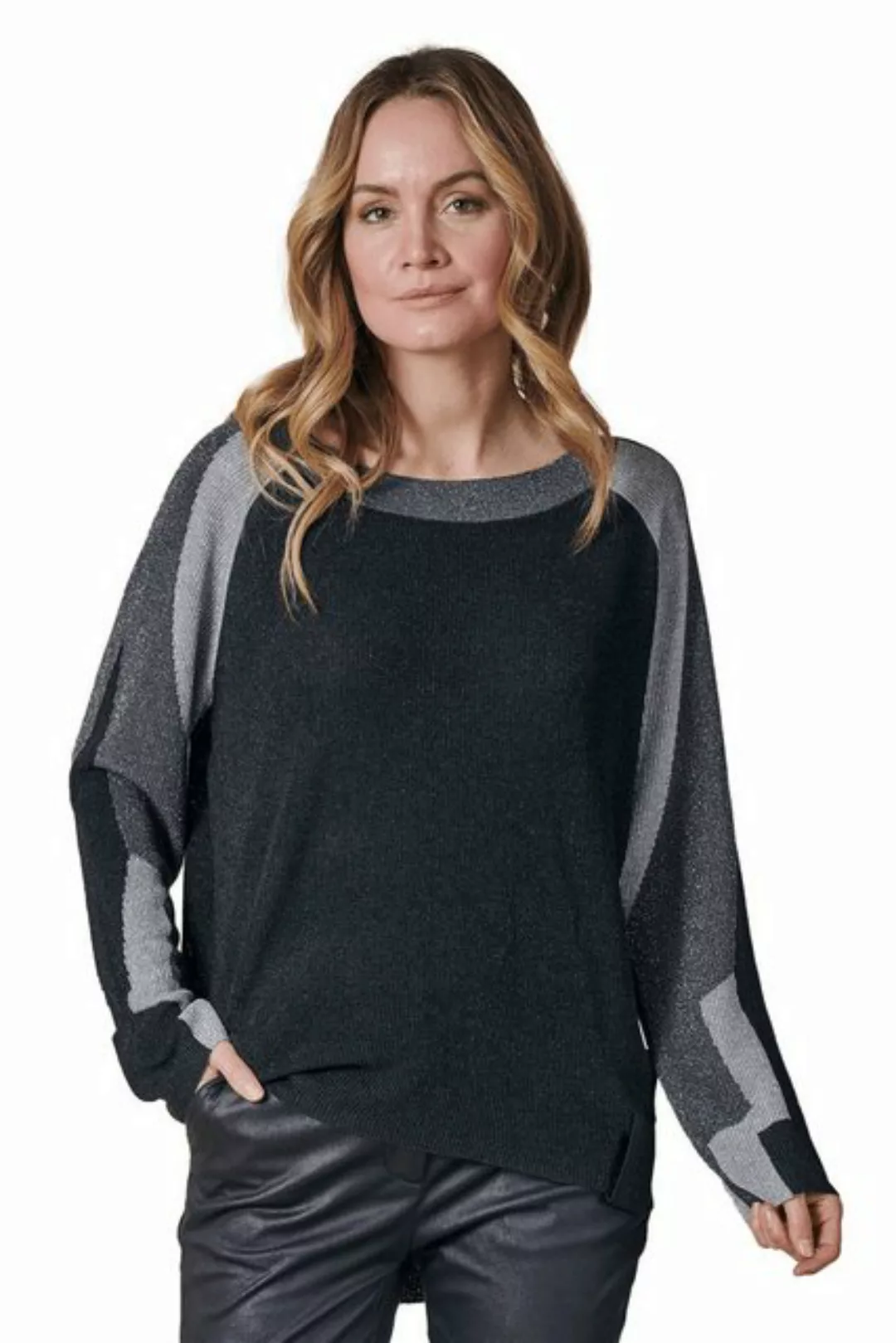 Zhrill Strickpullover Strickpullover ZHISABELLA LUREX Schwarz Care Label vo günstig online kaufen