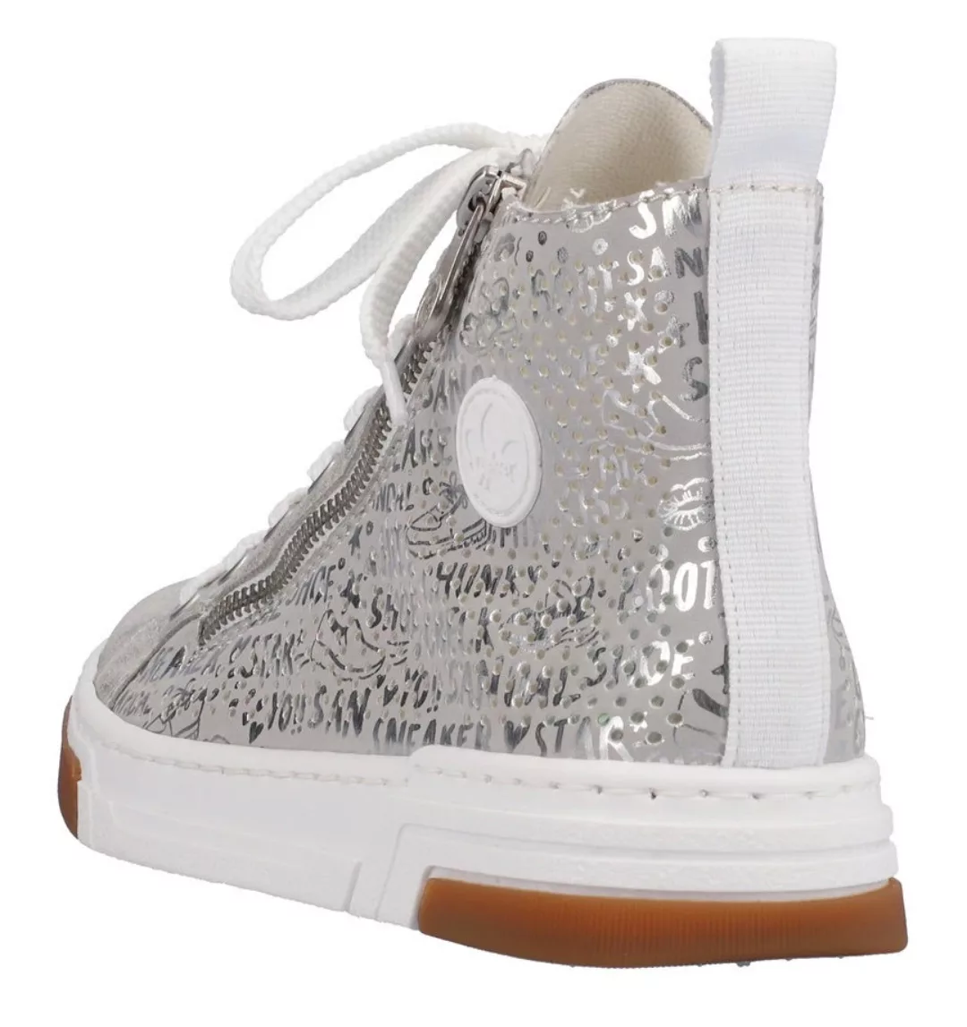 Rieker Sneaker, High Top-Sneaker, Freizeitschuh, Schnürschuh im Metallic-Lo günstig online kaufen