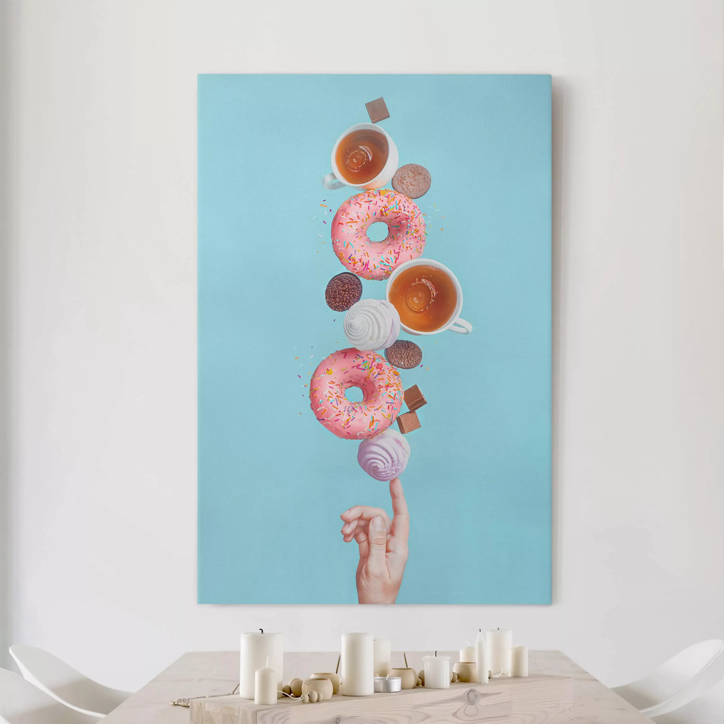 Leinwandbild Küche - Hochformat Weekend Donuts günstig online kaufen