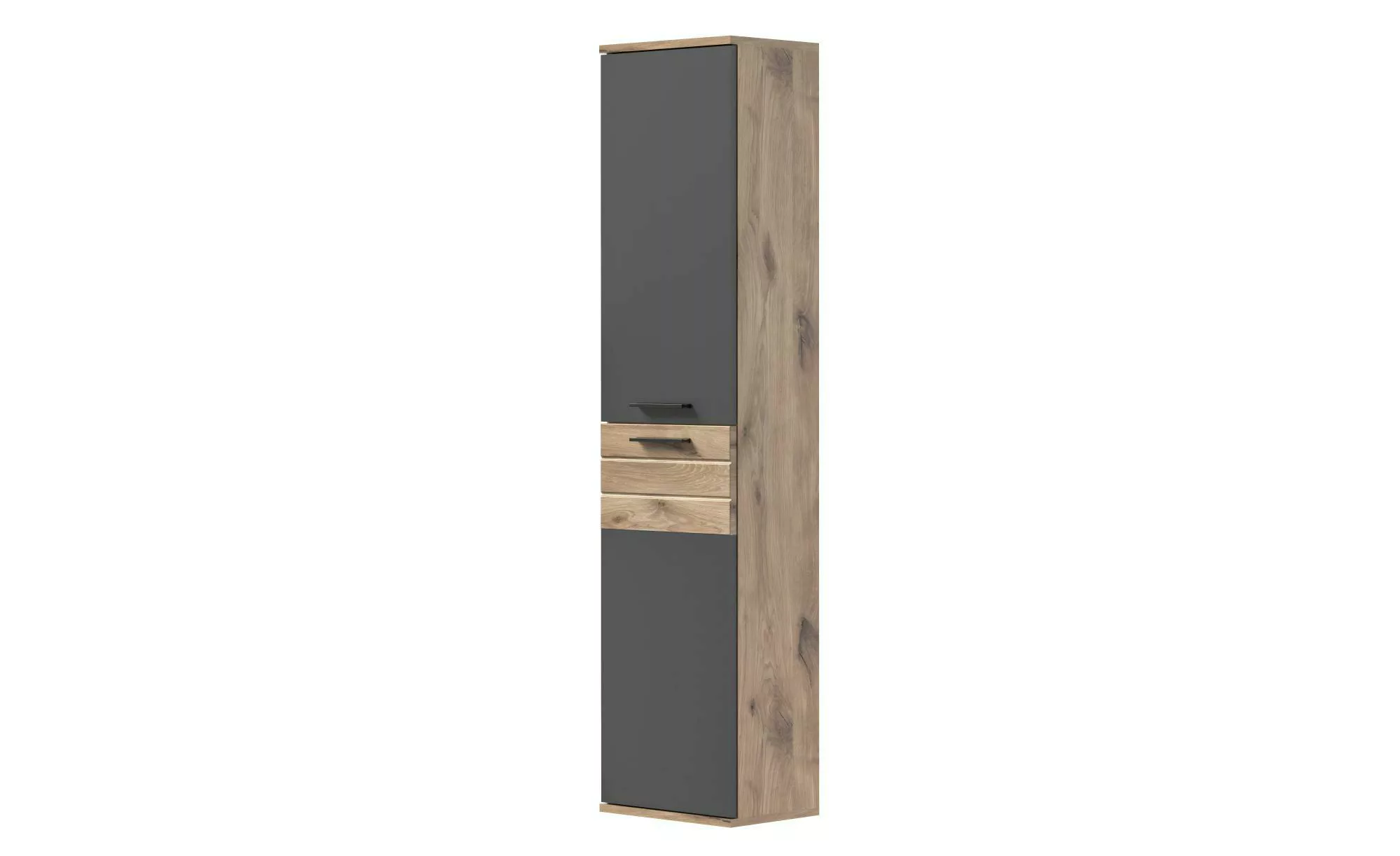 xonox.home Hochschrank Mason (Bad Hängeschrank in Eiche und grau, 37 x 152 günstig online kaufen