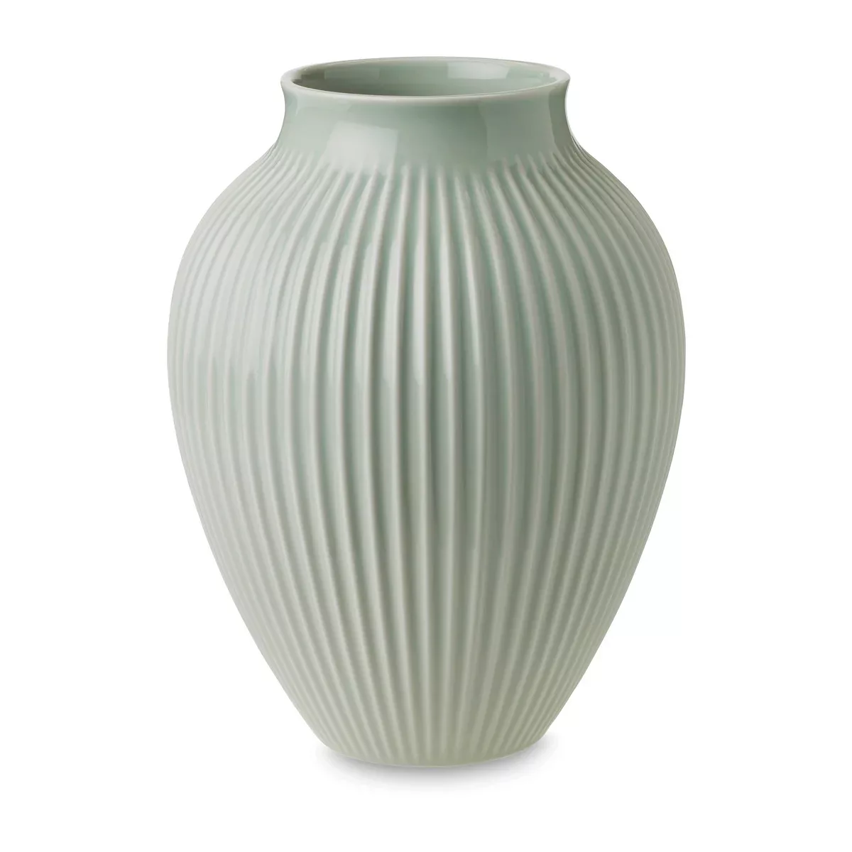 Knabstrup Vase geriffelt 27cm minzgrün günstig online kaufen