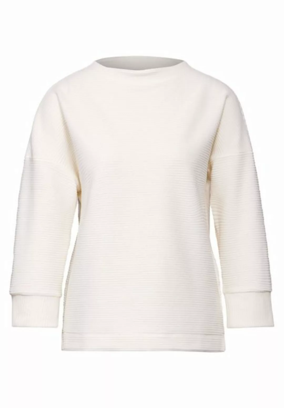 STREET ONE Fleecepullover - Cordshirt - Turtleneck, 3/4-Arm, Weicher Baumwo günstig online kaufen