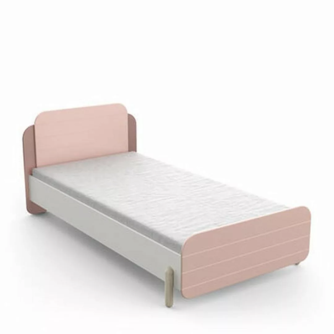 möbelando Kinderbett Jade, in matt rosa/matt weiss. Abmessungen (BxHxT) 102 günstig online kaufen