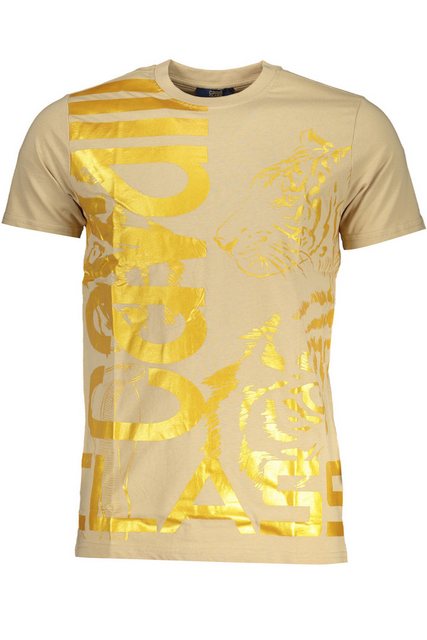 Cavalli Class T-Shirt Trendiges Herren Kurzarm T-Shirt Beige mit Rundhals günstig online kaufen