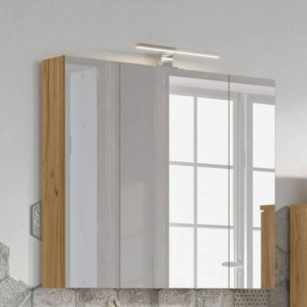 Lomadox Badezimmer Spiegelschrank AVANOS-01 in Navarra Eiche Nb. mit LED Be günstig online kaufen