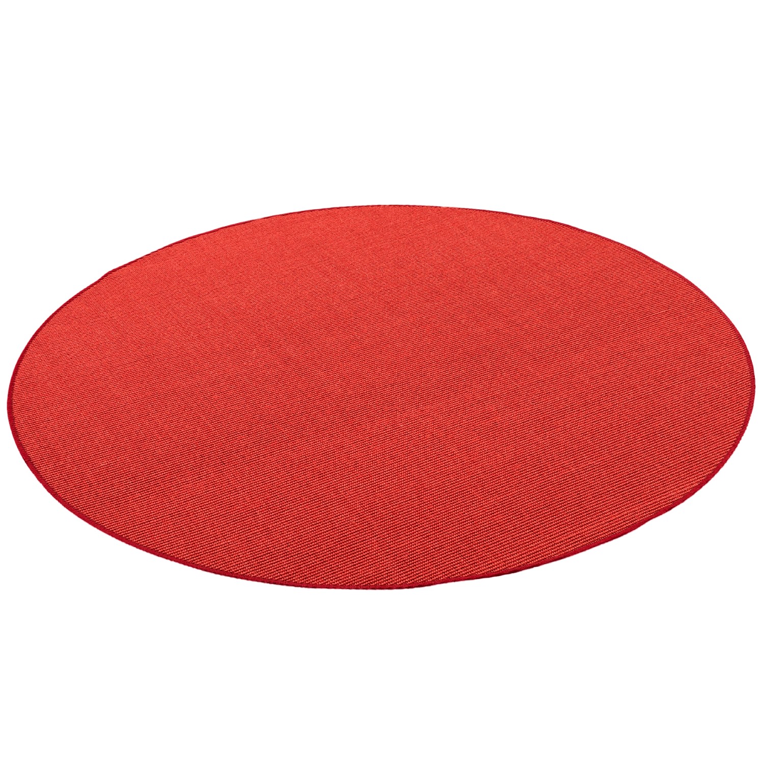 Snapstyle Sisal Natur Teppich Rund Rot 160x160cm günstig online kaufen