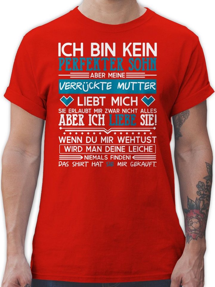 Shirtracer T-Shirt Ich bin kein perfekter Sohn - weiß Herren & Männer Gesch günstig online kaufen