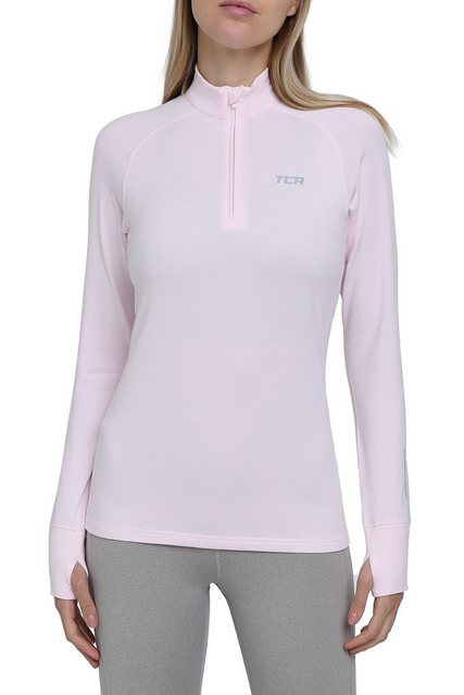 TCA Langarmshirt TCA Damen Winter Laufshirt mit Brustreißverschluss - Rosa günstig online kaufen