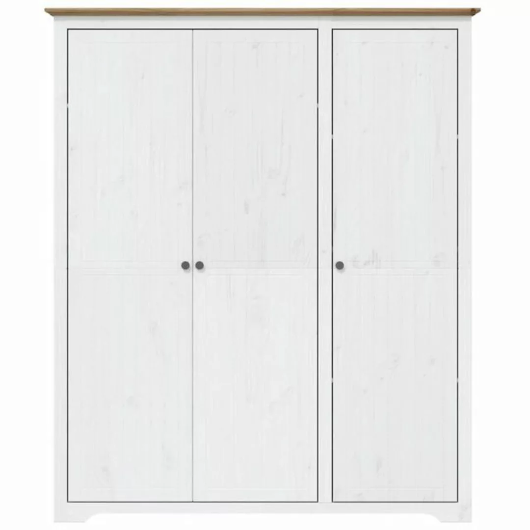 vidaXL Kleiderschrank Kleiderschrank BODO Weiß Braun 151,5x52x176,5 cm Kief günstig online kaufen