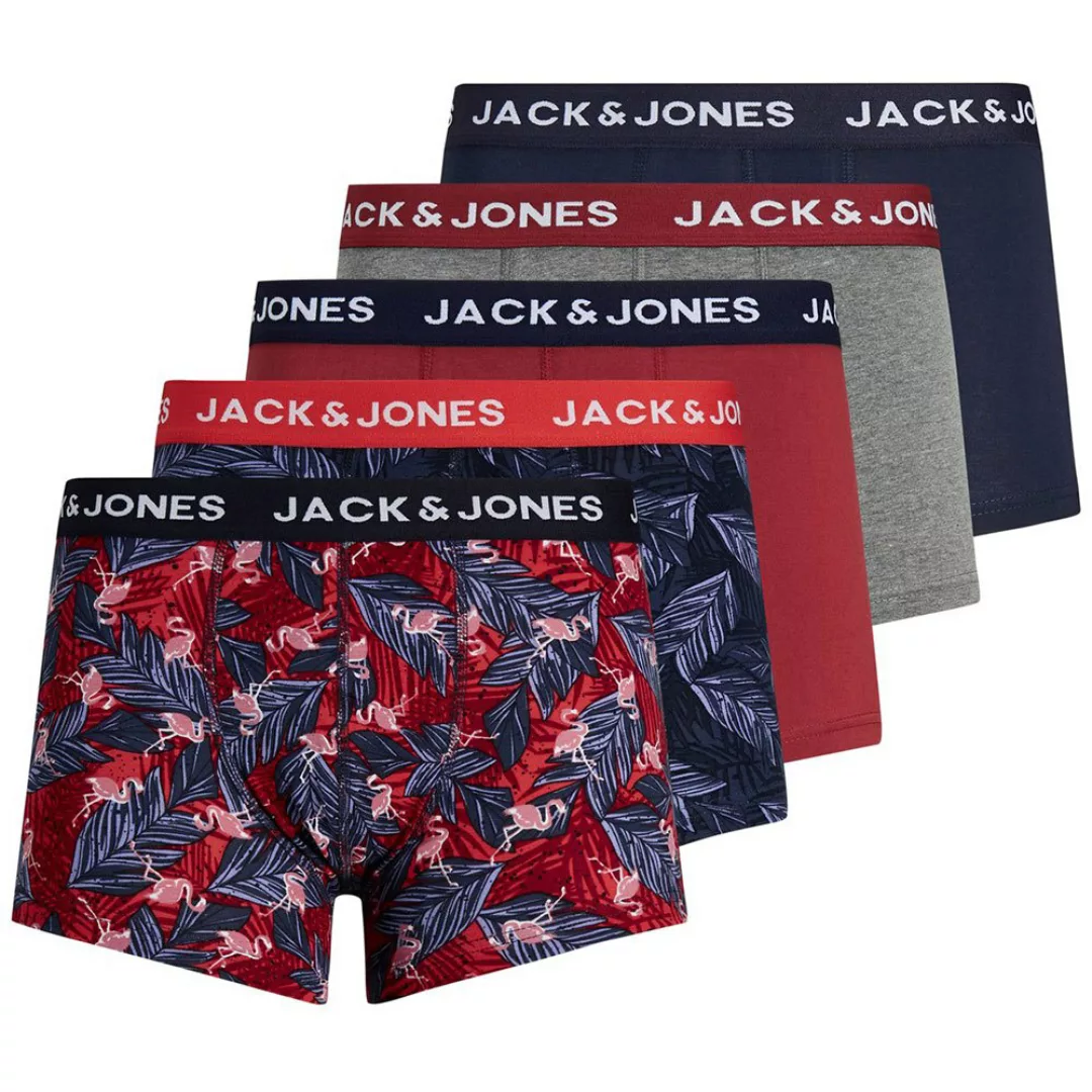 Jack & Jones Summer Print Boxer 5 Einheiten 2XL Blazing Yellow / Detail Nav günstig online kaufen
