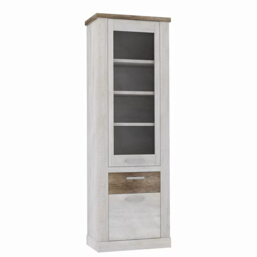 FORTE Vitrine "Duro", Höhe 212 cm, Glasvitrine mit Schublade, im Landhausst günstig online kaufen