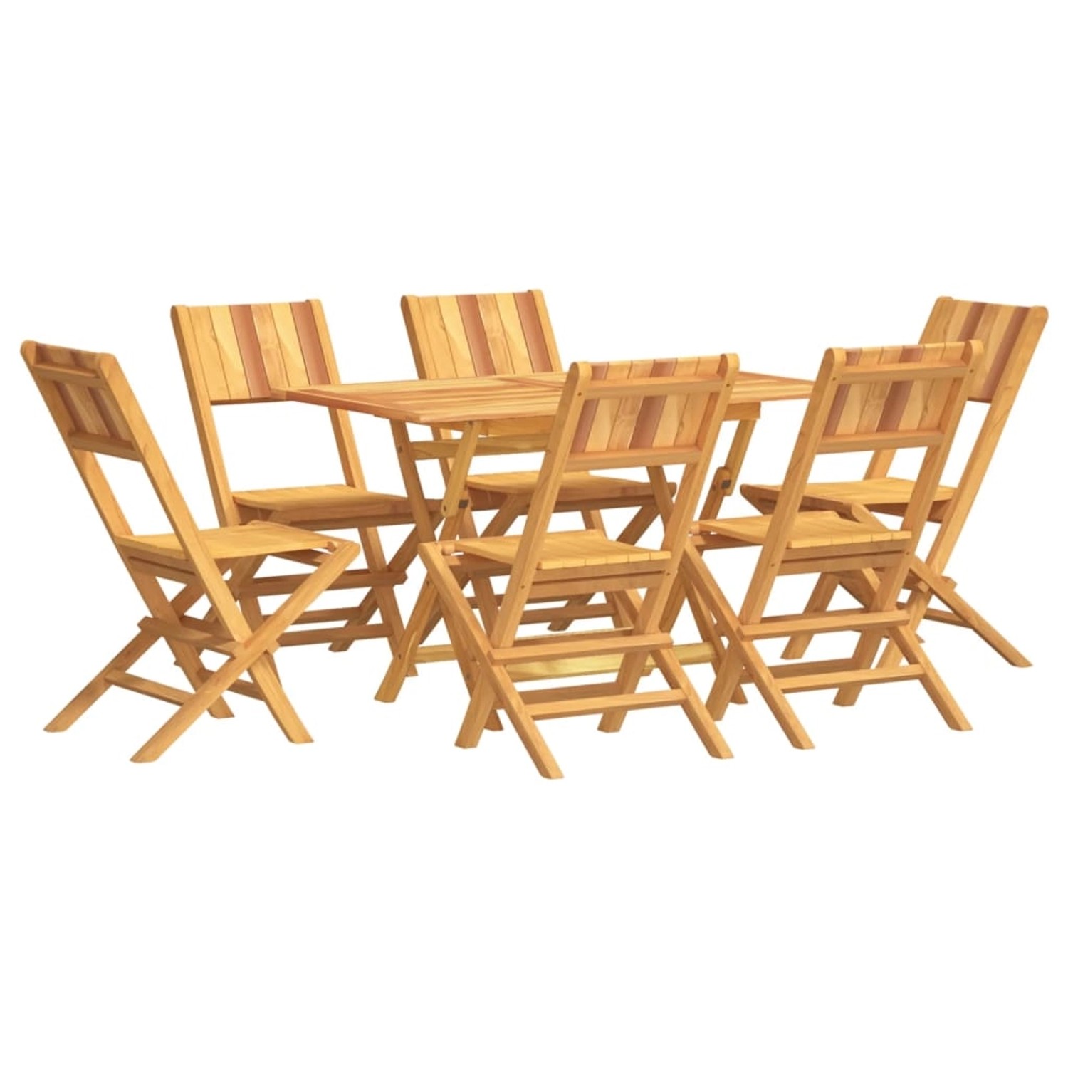 Vidaxl 7-tlg. Garten-essgruppe Massivholz Teak günstig online kaufen