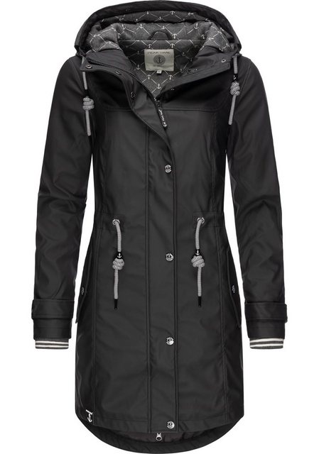 PEAK TIME Regenjacke L60042 stylisch taillierter Regenmantel für Damen günstig online kaufen