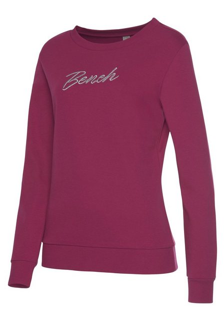 Bench. Loungewear Sweatshirt mit glänzender Logostickerei, Loungewear, Loun günstig online kaufen