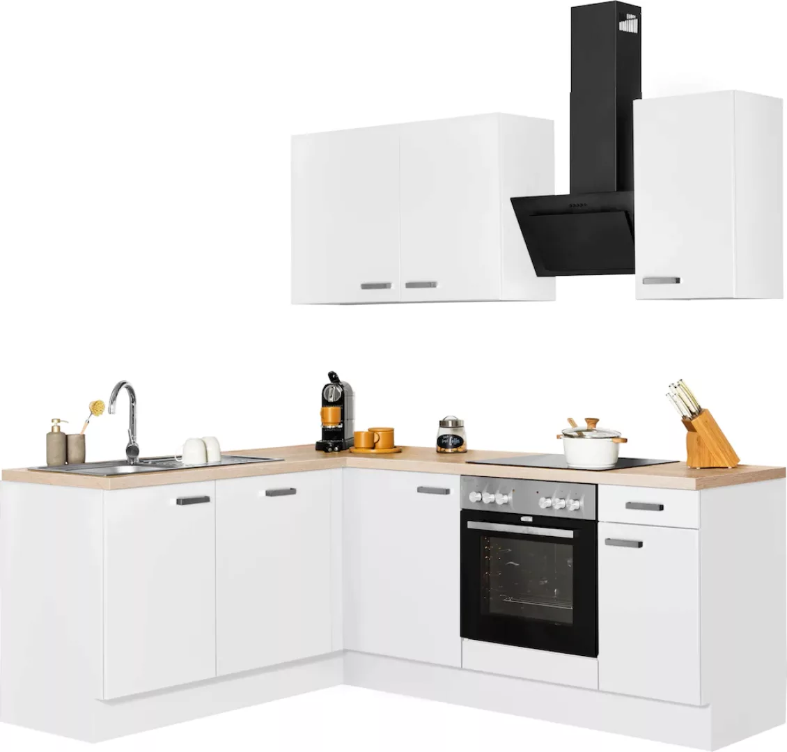OPTIFIT Winkelküche "Parma", mit E-Geräten, Stellbreite 215x175 cm günstig online kaufen