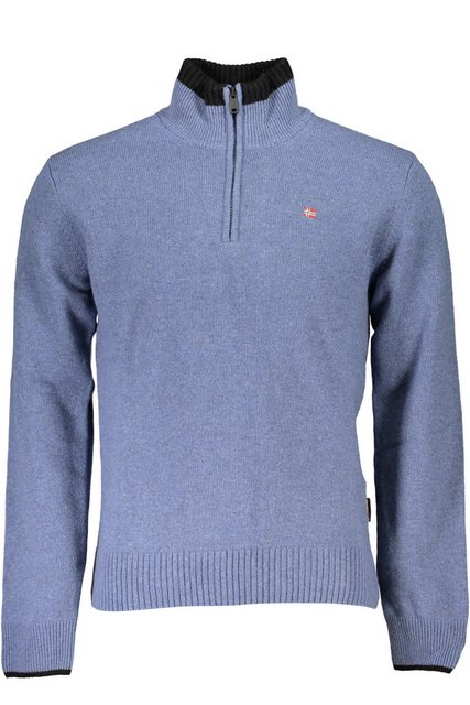 Napapijri Strickpullover Herren Pullover Blau: Bequemer Regular Fit mit Hal günstig online kaufen